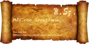 Móroc Szvetlana névjegykártya
